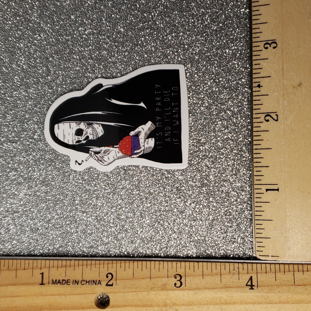 ART Gothic WATERPOOF Sticker Party Skeleton - Picture 2 of 8